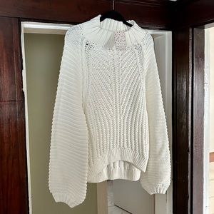 NWT Free People Sweetheart Ivory Sweater